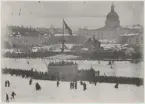 Artillerigården och Kronobageriet sedda från Nybroviken, före 1894.