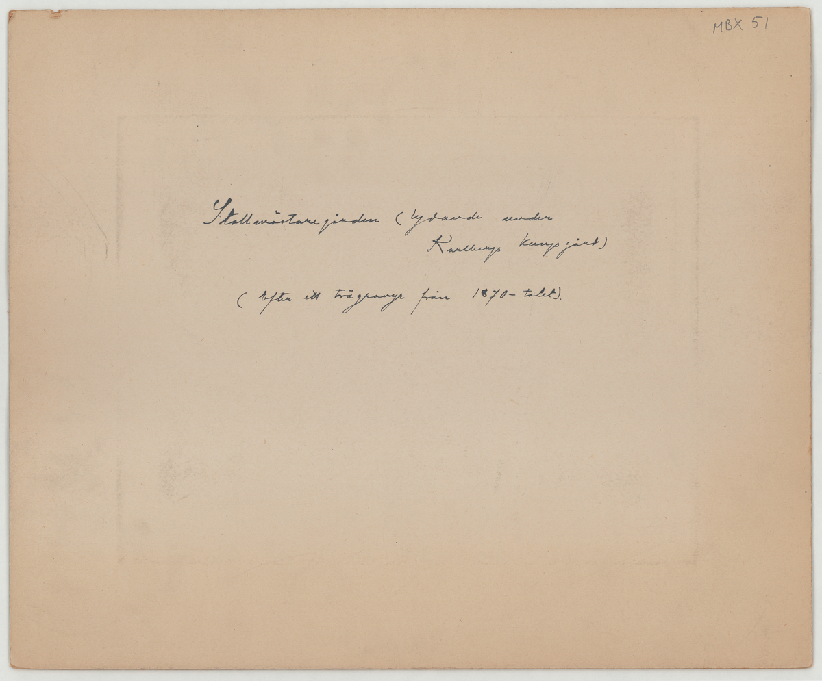 Stallmästaregården (under Karlbergs kungsgård), efter trägravyr från 1870-talet.