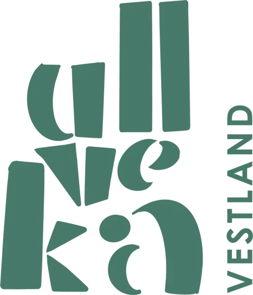 Grønn tekstlogo skrevet Ullveka Vestland