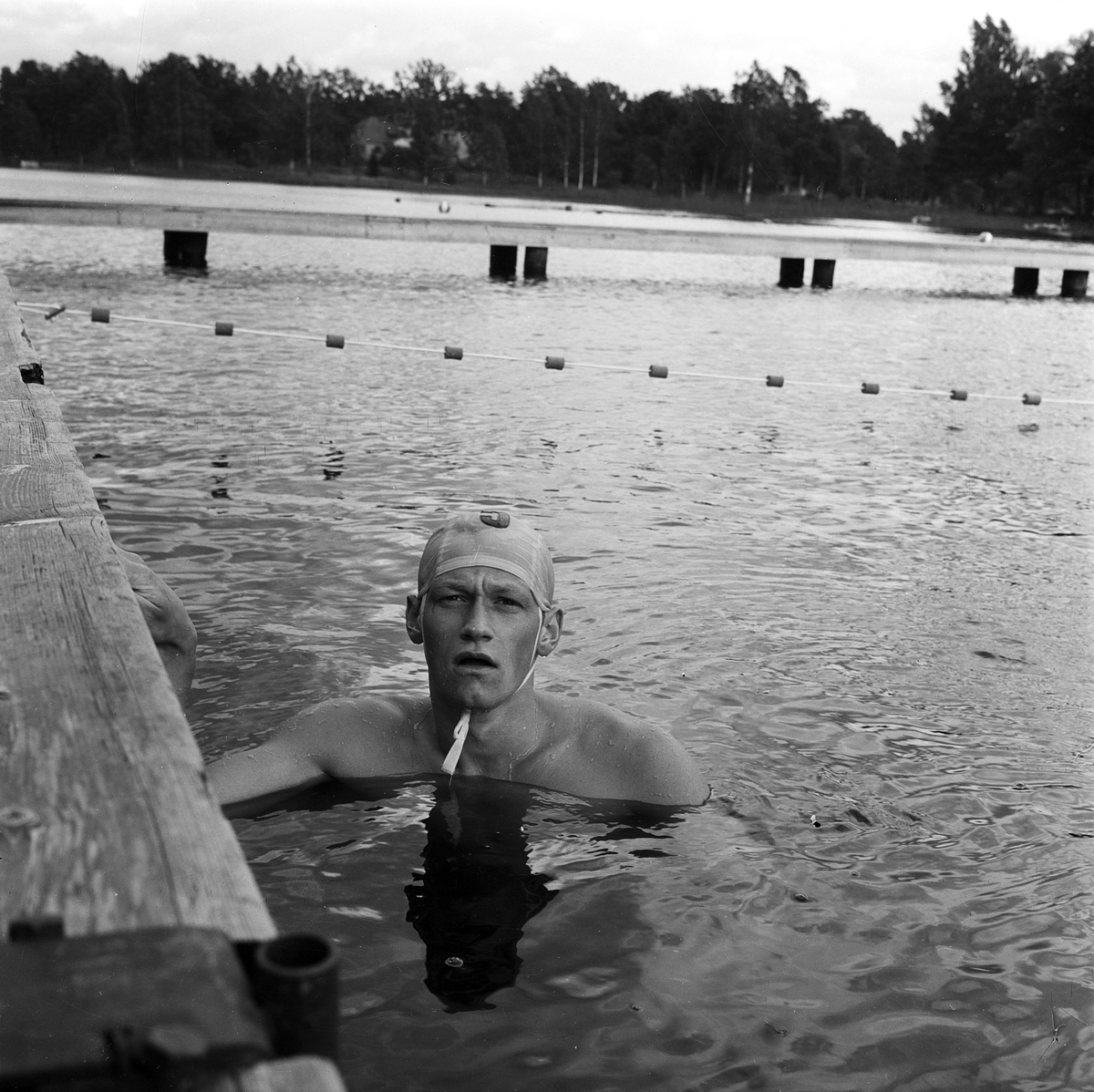 Distanssimning i Österby, Uppland 1970