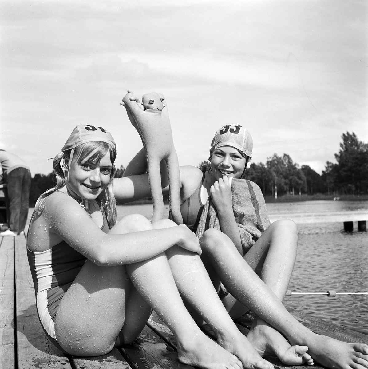 Distanssimning i Österby, Uppland 1970