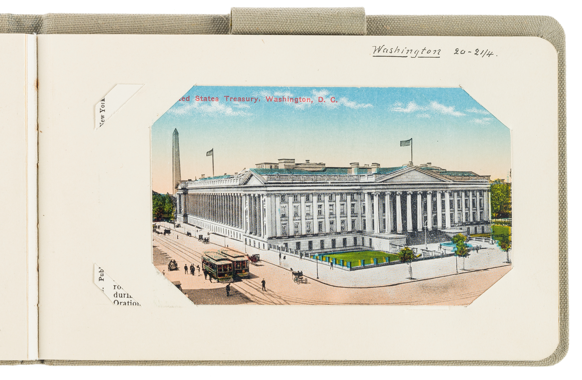 Bilden visar nationalbanks byggnad i Washington.