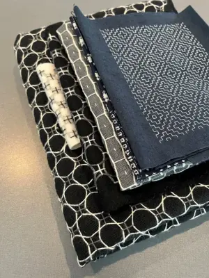 Bruk av teknikken Sashiko og boro