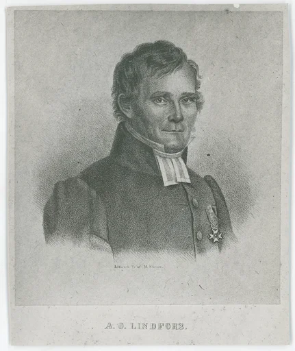 Porträtt på Professor Anders Otto Lindfors född år 1781 i Karstorp, Näsby socken