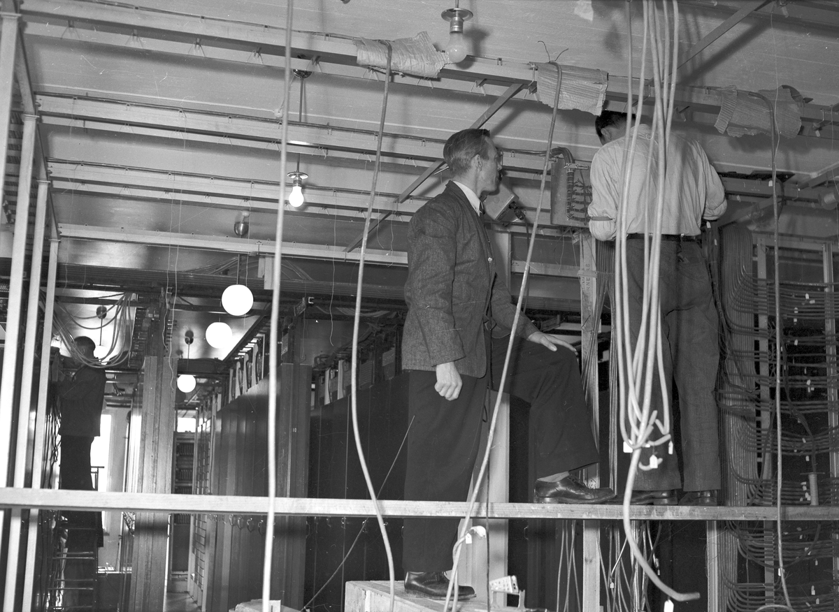 Telegrafverket reparation, den 30 mars 1950