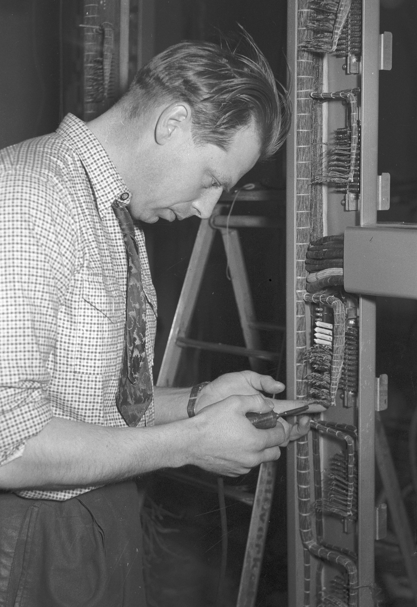 Telegrafverket reparation, den 30 mars 1950