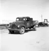 Bil o Traktor, skadad lastbil. Juli 1950
