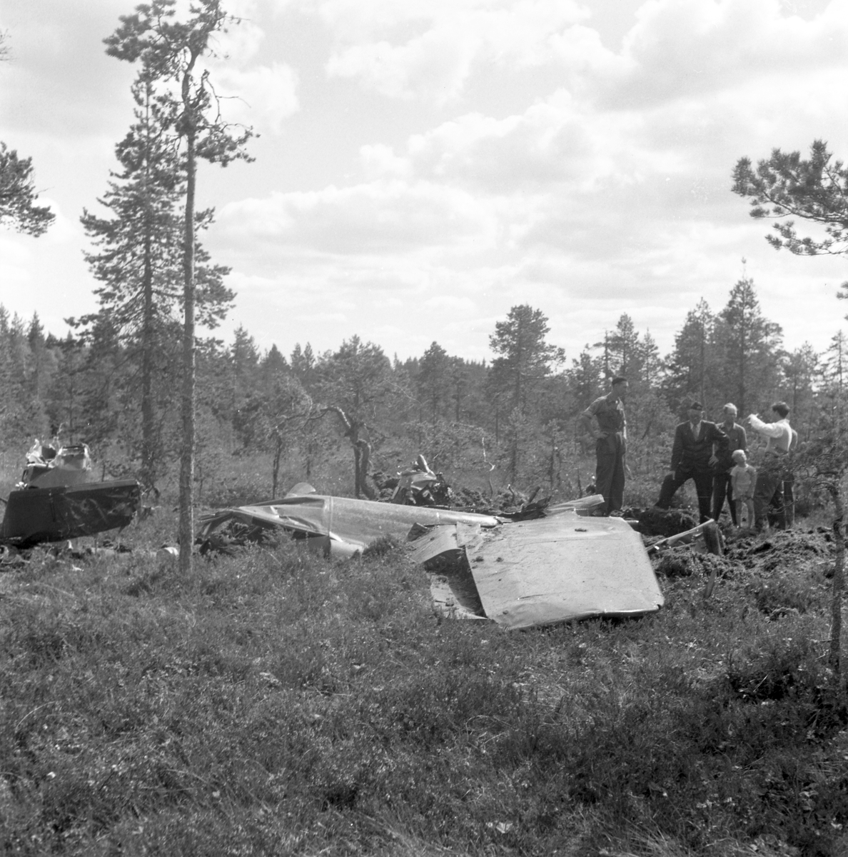 Flygolycka vid Ockelbo. Den 31 juli 1951
