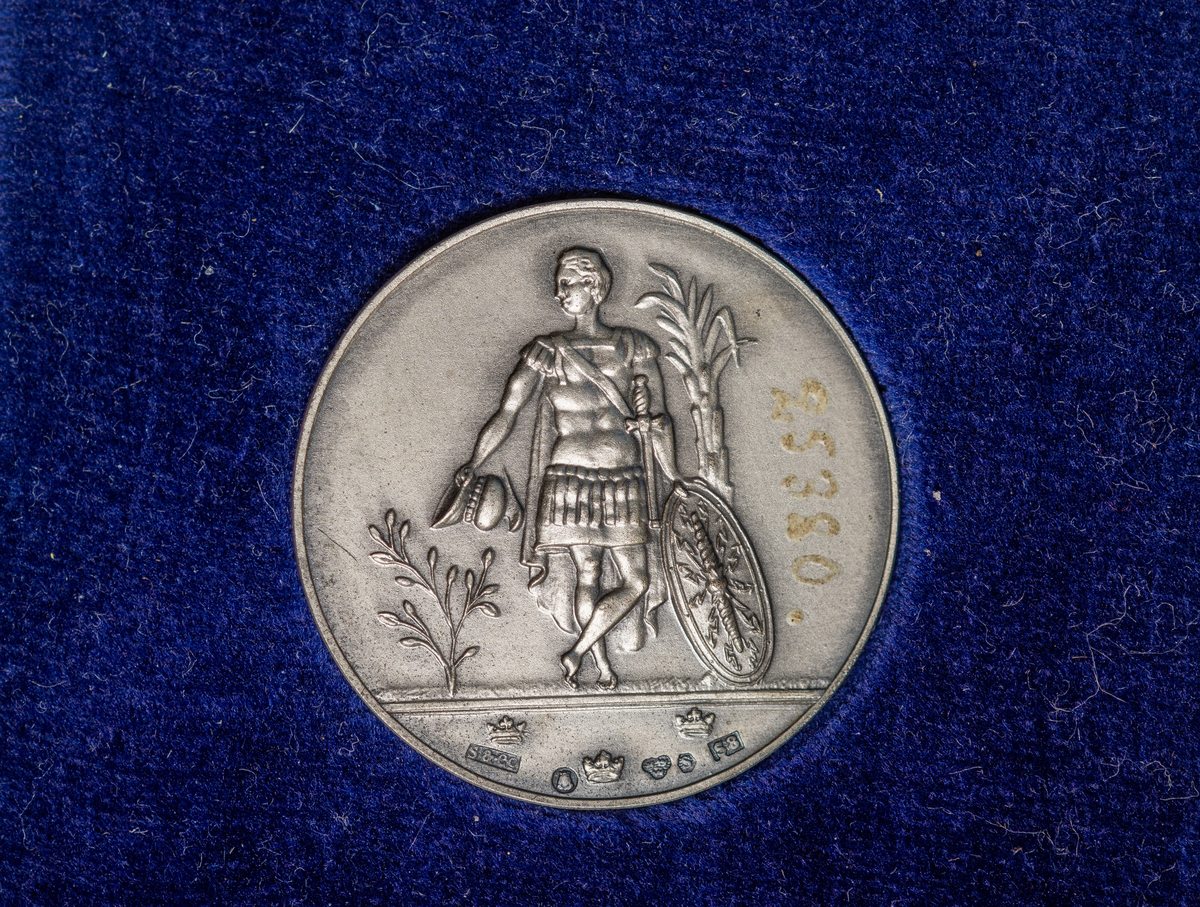 Minnesmedalj. Diameter= 3 cm.Kungl.Krigsskolan.