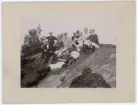 Porträtt på en grupp män vid Vista Kulle i Huskvarna den 24 Juni år 1896.