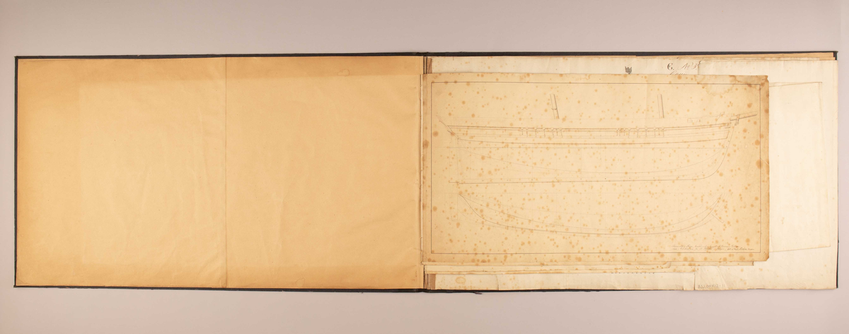 Mappe med 13 skipstegninger fra Nyhavns Verft.