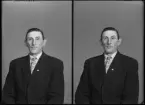 Porträtt, körfoto. Gustaf Hirde, Mölntorps gård, Kolbäck.
Ur Gustaf Åhmans samling.