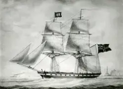 Skipsportrett av brigg 'Favoriten' (b.1848)