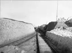 Medföljande text: "Gulldalen. Järnväg mellan stenbrotten och