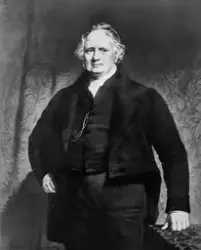 Portrett av sir John Henry Pelly, direktør på Borragaard 1831-1946) Ant. maleri som henger på Borregaard Herregård i Sarpsborg.