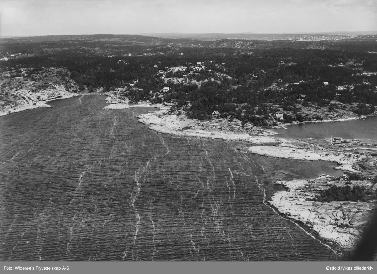 Foten, Torgauten, Onsøy, flyfoto 1949.