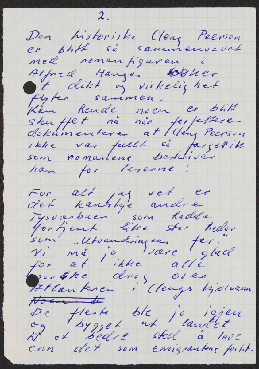 Tale skrevet av John S. Tveit i forbindelse med minnemarkering for  Cleng Peerson.