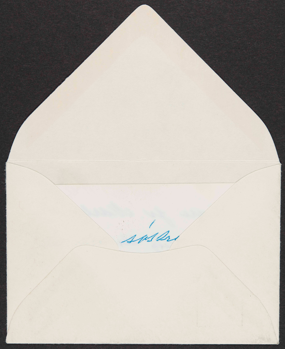 Takkebrev til Kristin Nærland Kamsvåg fra deltakere på reisen "I Cleng Peersons fotspor" USA 1975.