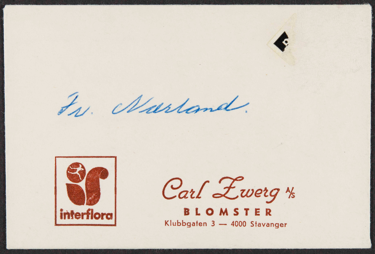 Takkebrev til Kristin Nærland Kamsvåg fra deltakere på reisen "I Cleng Peersons fotspor" USA 1975.