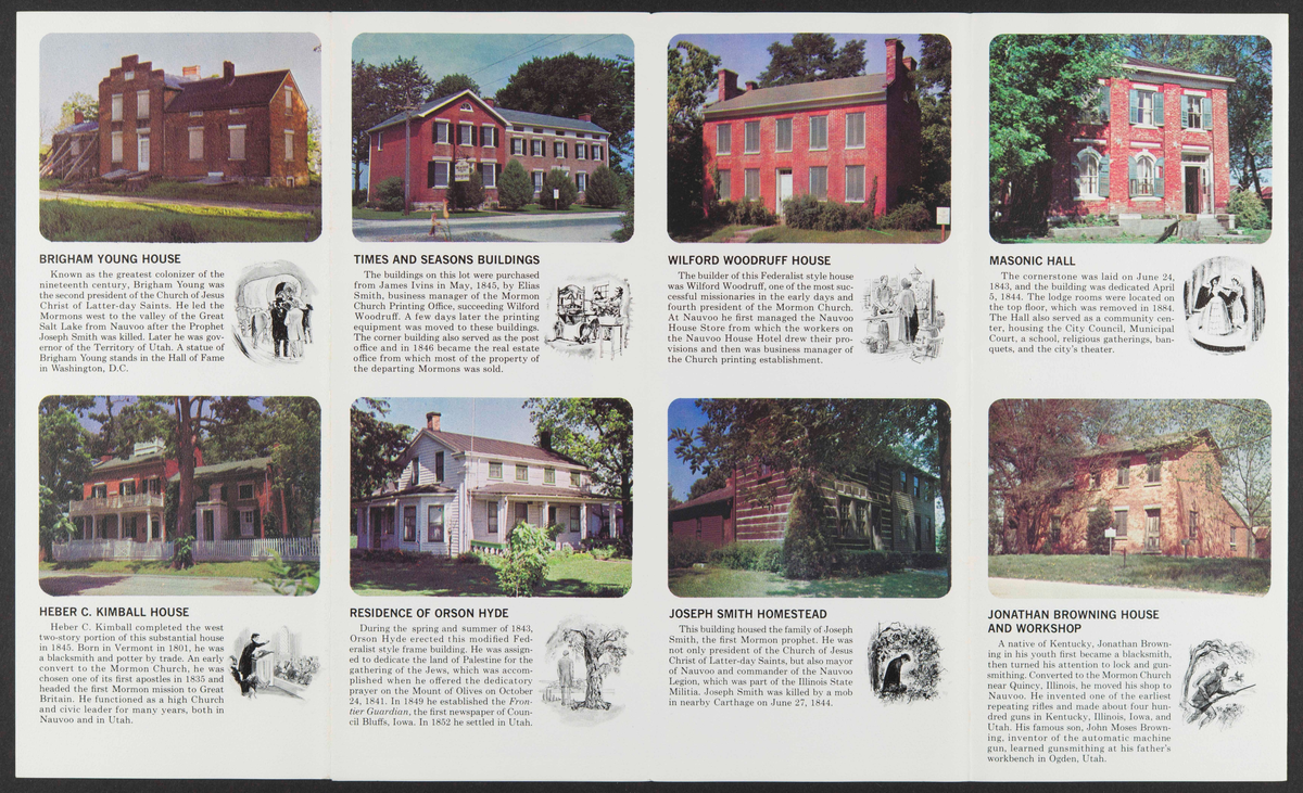 Reklamebrosjyre for turister om Nauvoo, Illinois.