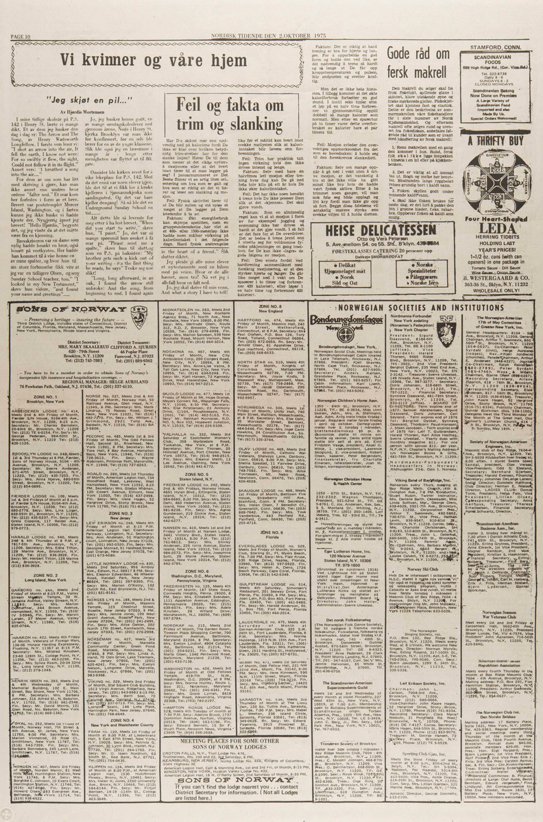 Komplett eksemplar av Nordisk Tidende fra 02.10.1975.