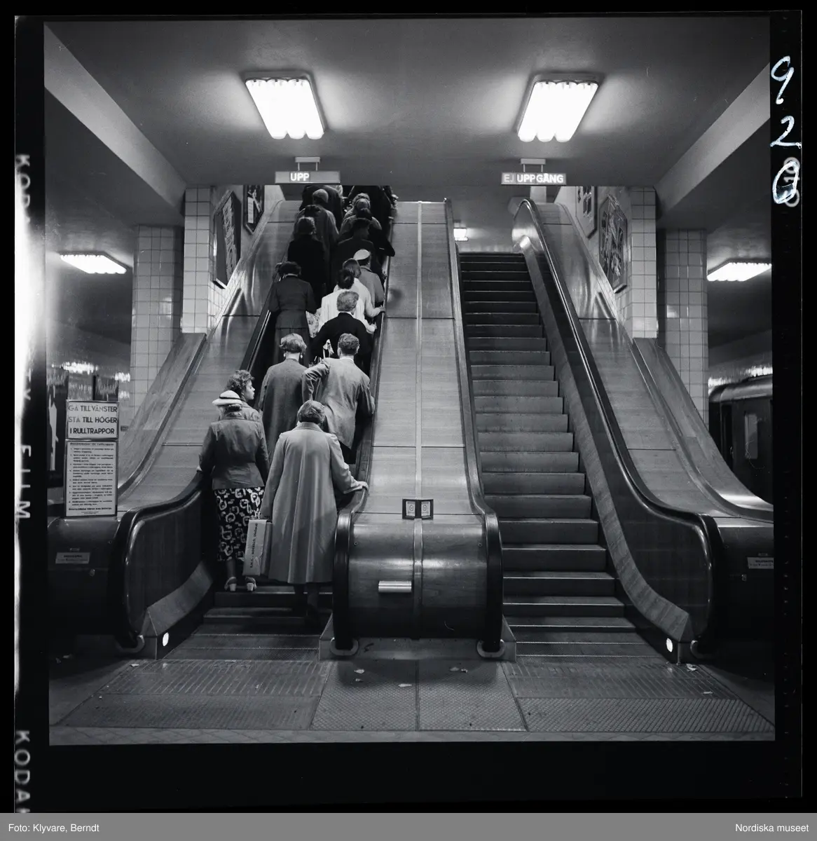 Stockholms tunnelbana. Rulltrappa.