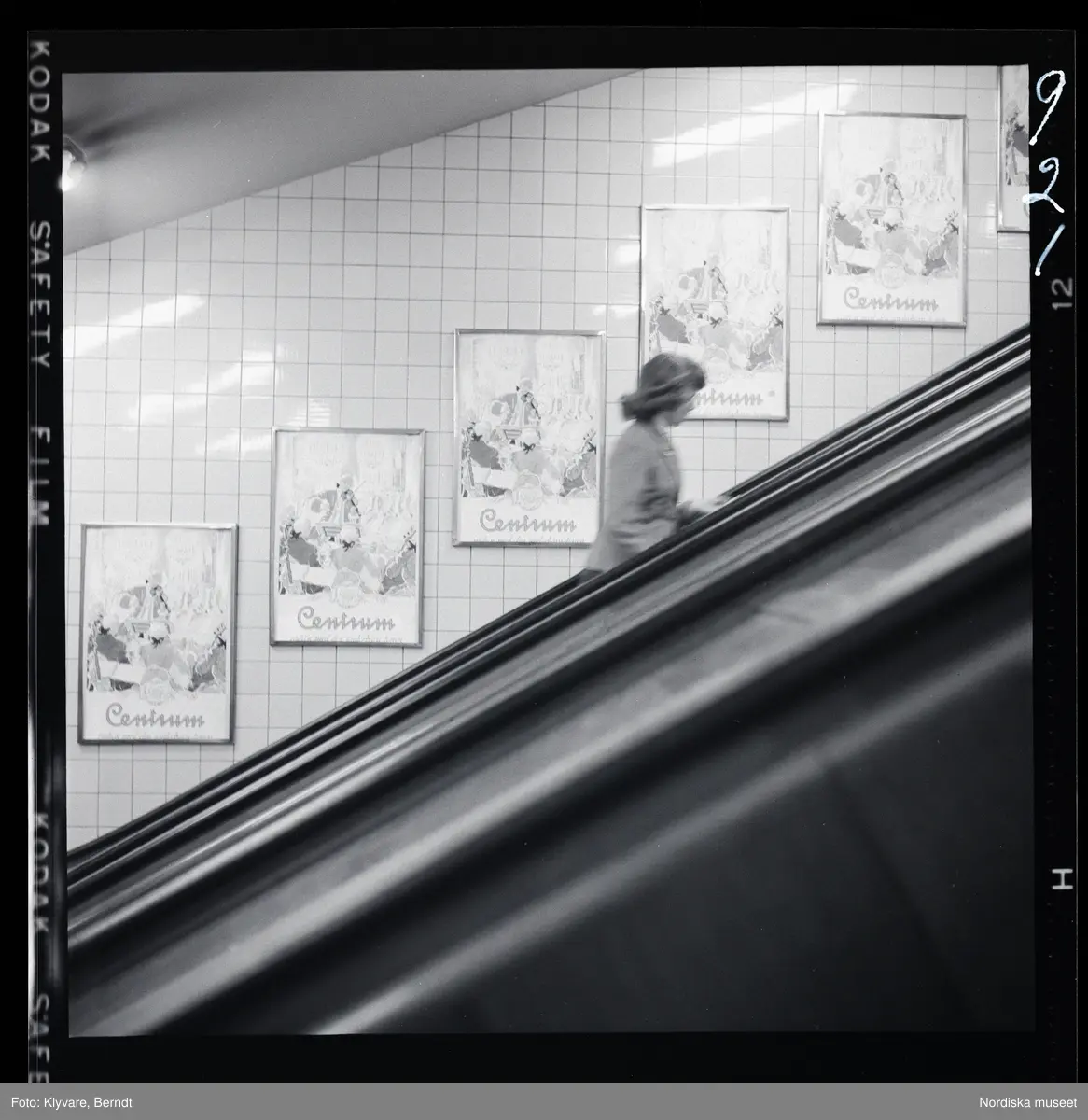 Stockholms tunnelbana. Rulltrappa.
