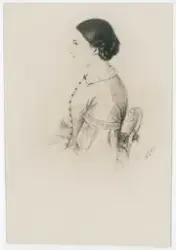 Porträtt på Adelaide Gustava Christina Nauckoff.
