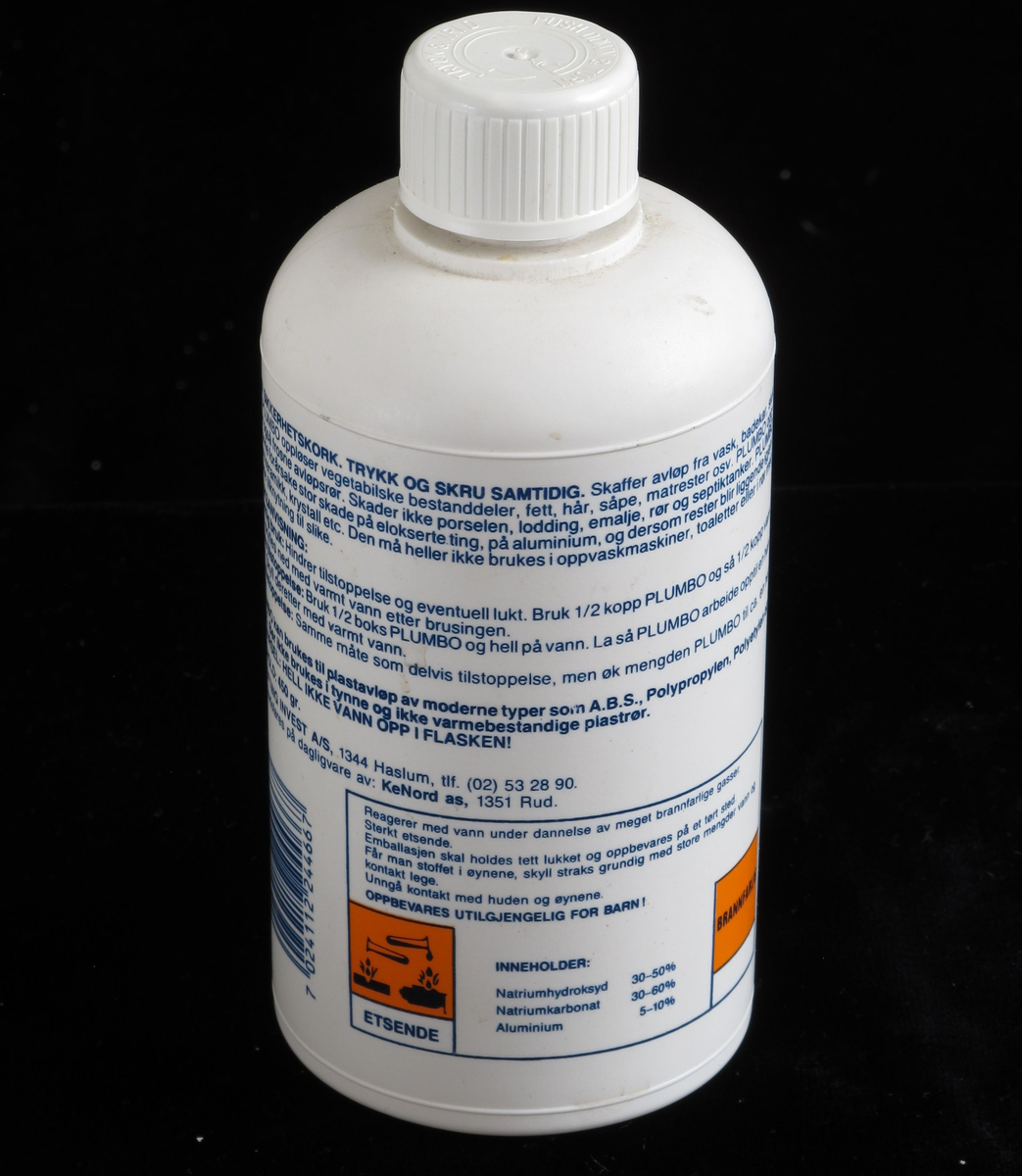 Plastflaske med skrukork.