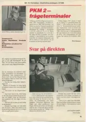 Sida ur tidningen Hornstöten, Stockholms postregion 6/1986.