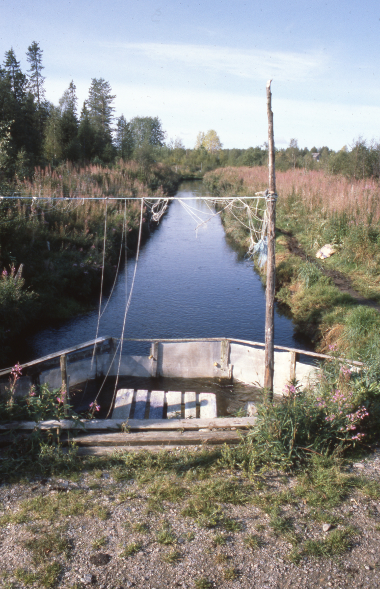 Dambruk, Finland : Dam for oppdrett, området nærmest fotografen er avstengt