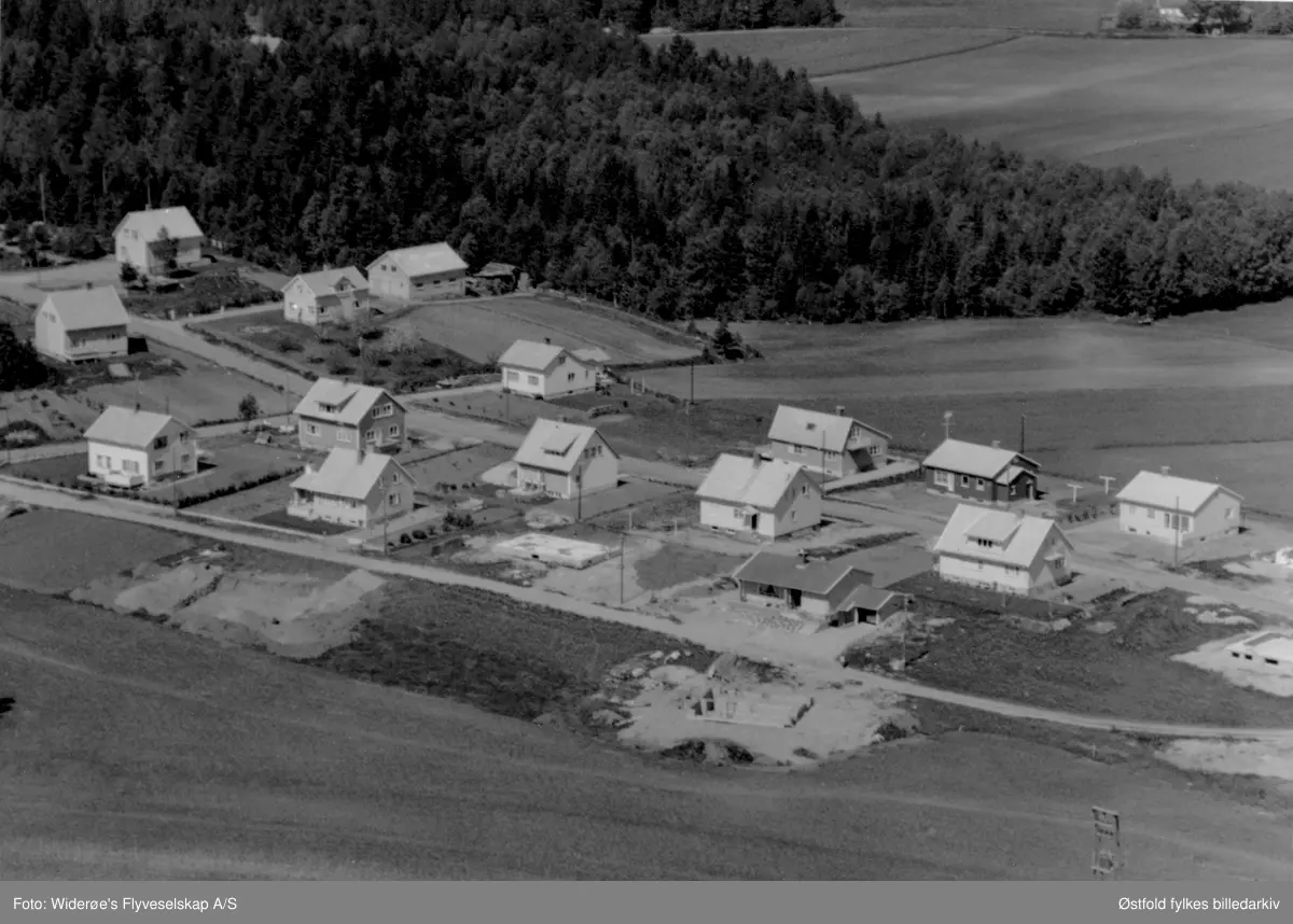 Oversiktsbilde over Haraldstad i Tune i 1962.