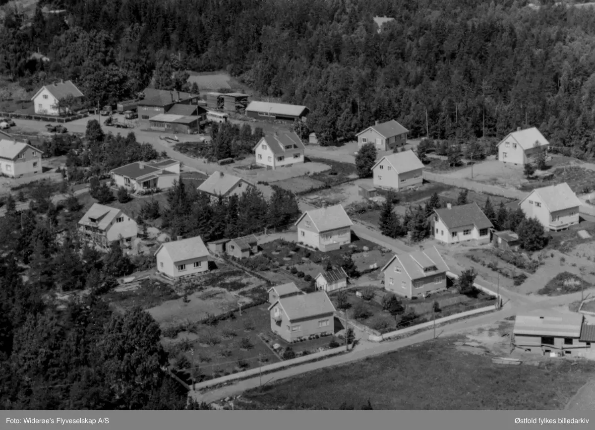 Oversiktsbilde over Haraldstad i Tune i 1962.
