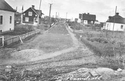 Stigbergsgatan mot norr i Ramshäll i Linköping.