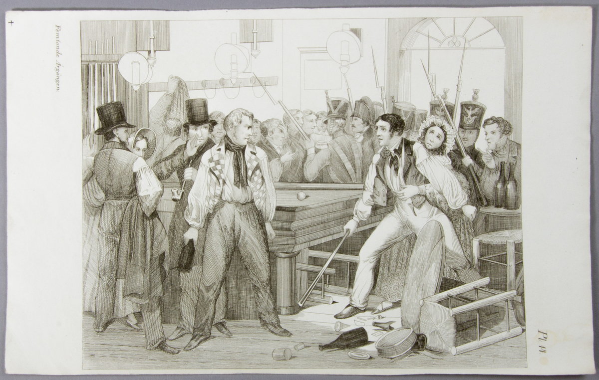 Tidskrifter, 6 st med lösblad, "Magasin för konst, nyheter och moder" utgiven av Fredrik Boye och tryckt hos C. Deleen i Stockholm 1841.

Vikt och skuren i löst blått och tryckt omslag.