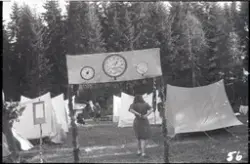 Et hav at telt som er satt opp i Magnor leir, speiderpiker v
