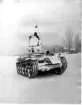 Vinterkamouflerad stridsvagn m/42.