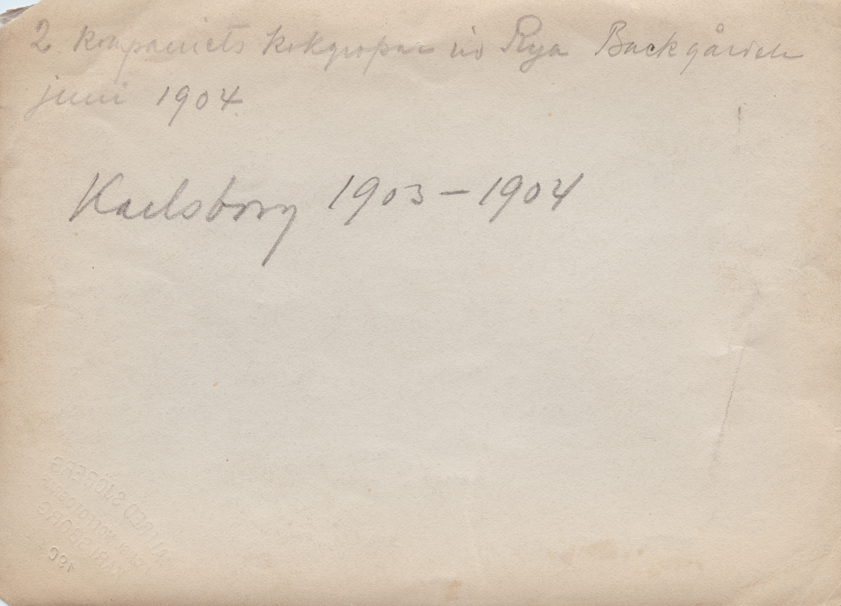 Kompaniets kokgropar vid Rya Backgården.