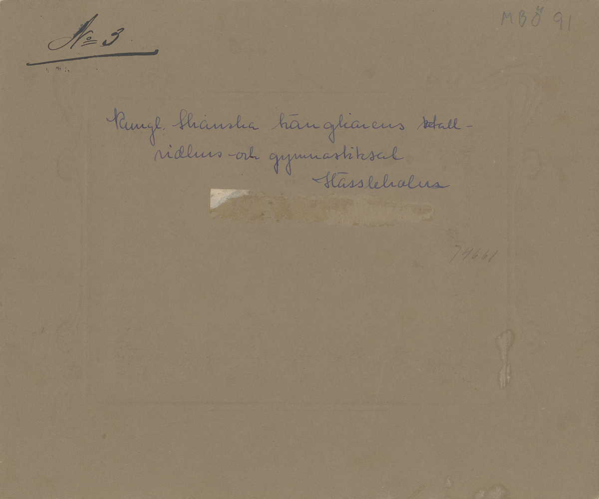 Skånska Trängkåren T 4 Hässleholm, stall, ridhus och gymnastiksal.