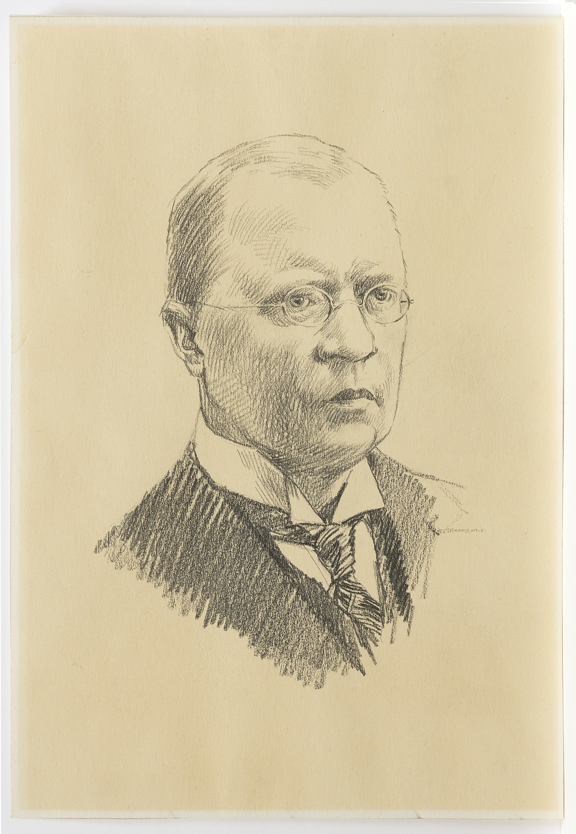 Portrett av Gustav Adolf Svensen (1866-1931), direktør for Drammen Paper Mill og formann i De norske Papirfabrikanters Forening fra 1921 til 1922.