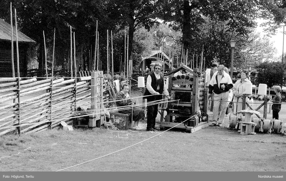 Skördefest på Skansen med Hans Alfredsson 1994. Hans sista odlingsmarknad.