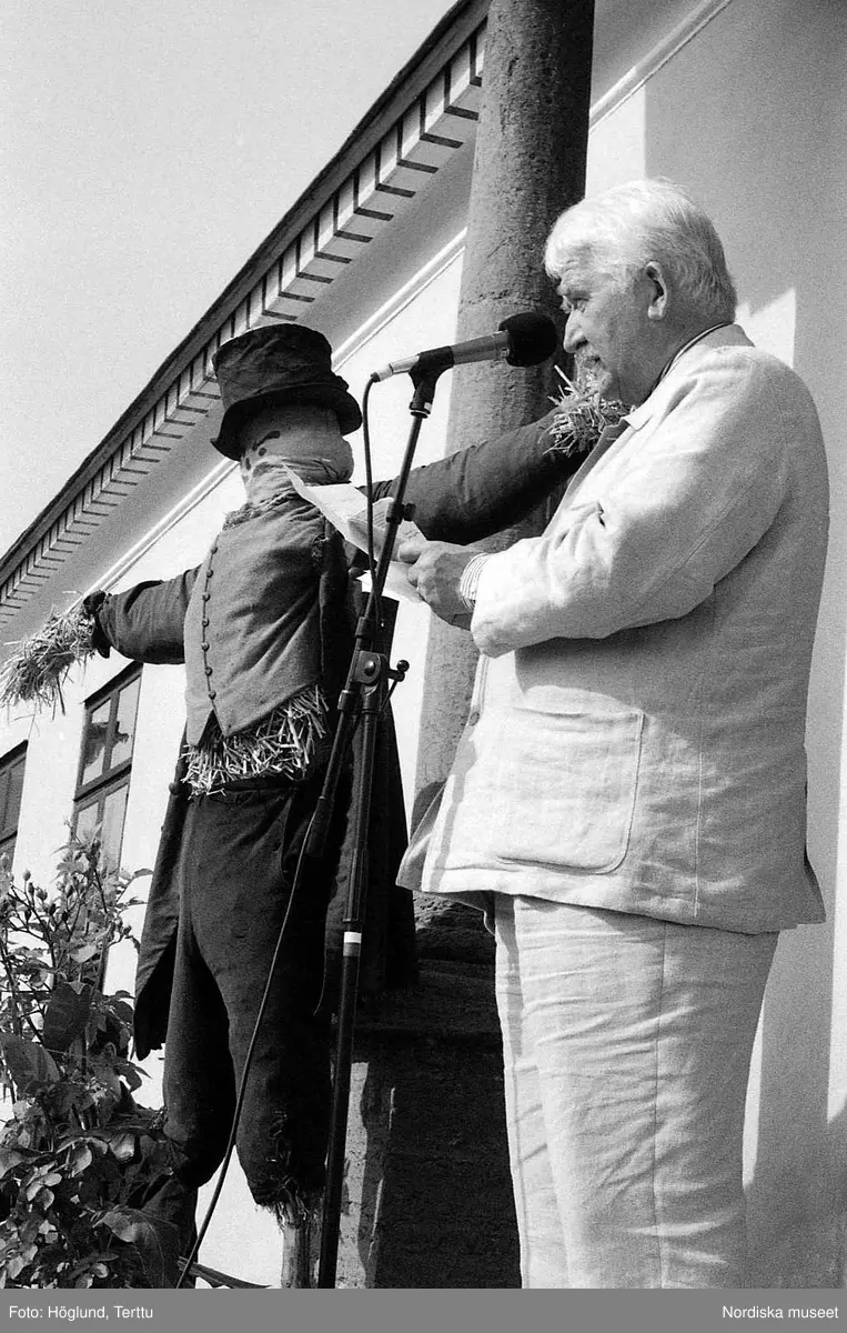 Skördefest på Skansen med Hans Alfredsson 1994. Hans sista odlingsmarknad.