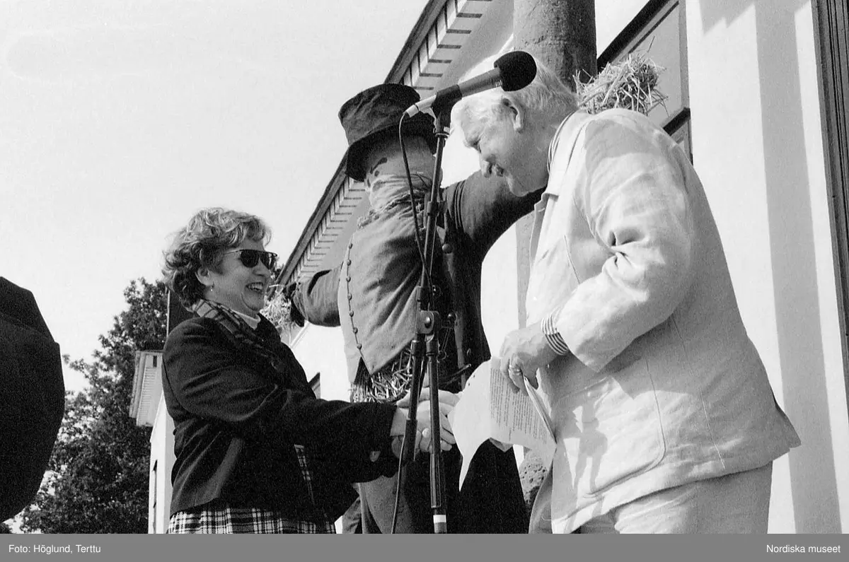 Skördefest på Skansen med Hans Alfredsson 1994. Hans sista odlingsmarknad.