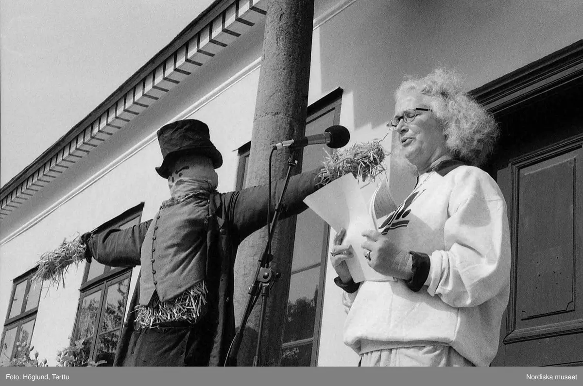 Skördefest på Skansen med Hans Alfredsson 1994. Hans sista odlingsmarknad.