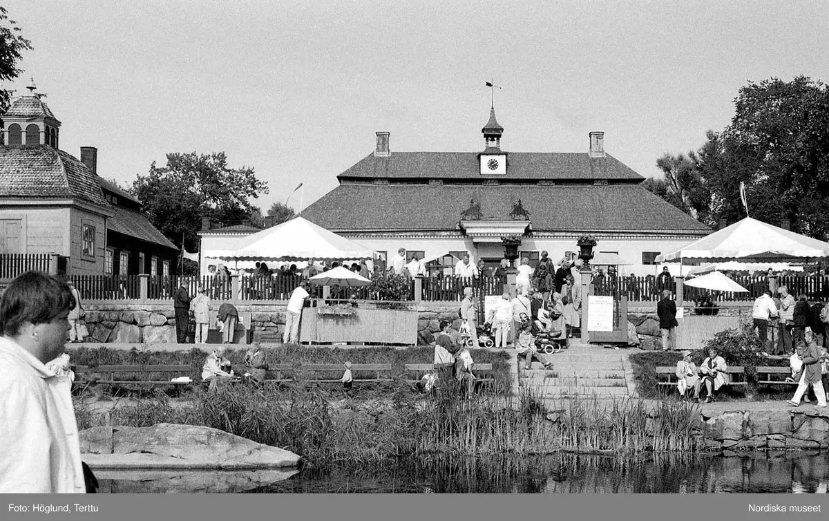 Skördefest på Skansen med Hans Alfredsson 1994. Hans sista odlingsmarknad.