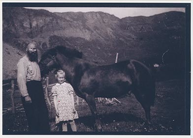 Fotografi av lyngshester og sau fra 1930 til 2009. Motiv fra jubileumsutstilling på Polleidet, turridning, hestestevner, småfeutstilling, gårdsarbeid og turistkjøring, samt bilder av hest og føll, sau og lam og avlsværen Oleg.