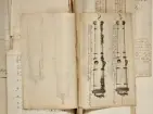 Avbildning av eldrör ur en inventeringsvolym som dokumenterar artilleribestyckningen vid fästningarna i Göteborg, Älvsborg, Marstrand och Bohus. Inventeringen sammanställdes den 26 mars 1691.