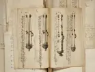 Avbildning av eldrör ur en inventeringsvolym som dokumenterar artilleribestyckningen vid fästningarna i Göteborg, Älvsborg, Marstrand och Bohus. Inventeringen sammanställdes den 26 mars 1691.
