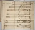 Avbildning av eldrör ur en inventering av artilleribestyckningen vid fästningarna i Ingermanland: Narva, Iwanogorod, Nyen, Nöteborg och Kexholm. Sammanställd 16701671.