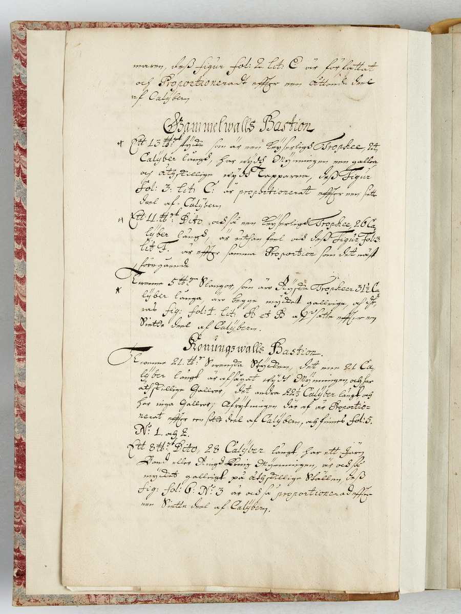 Avbildning av eldrör från fästningen i Narva, ur en volym som dokumenterar artilleritroféer i fästningarna i Ingermanland och Kexholm, daterad 1691.